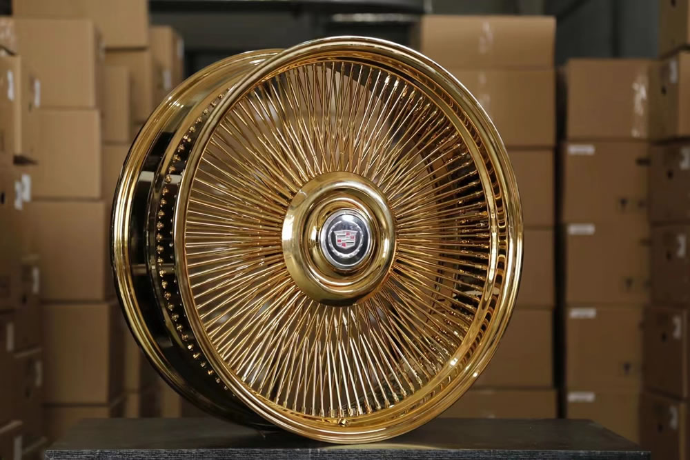 Car Spoke Wheel Chrome Titanium Gold Aluminum Rims